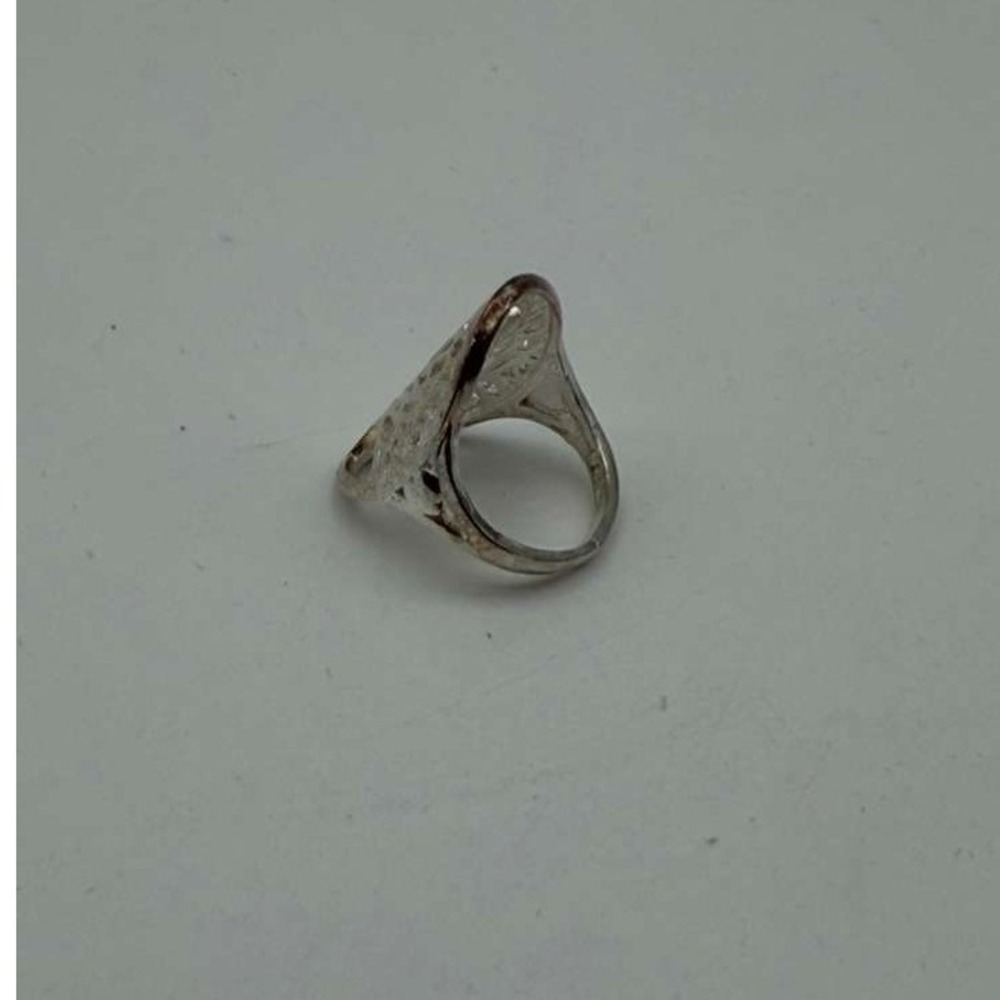 S925 Sterling Silver Tree Design Statement Ring Openwork Size 6 - Picture 9 of 10